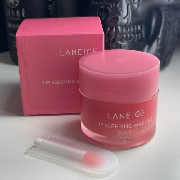 LANEIGE LIP SLEEPING MASK EX BERRY 0.7 oz / 20 g Kawaii K-BEAUTY Lip Gloss PINK - Picture 2 of 11
